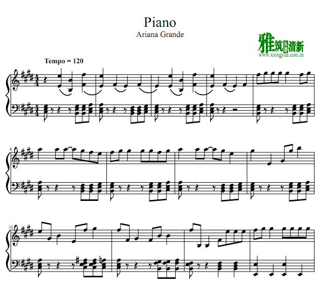 Ariana Grande - Piano钢琴谱