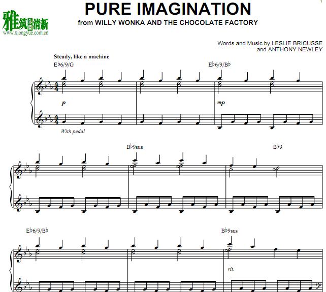 pure imagination钢琴谱