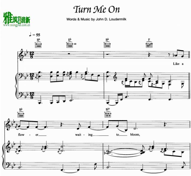 Norah Jones - Turn me on钢琴伴奏谱