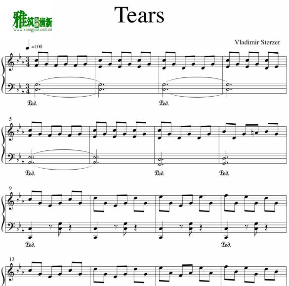 Vladimir Sterzer - Tears钢琴谱