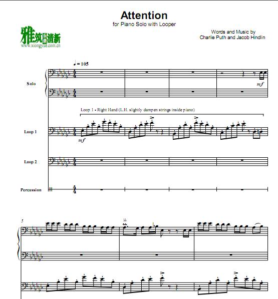 PETER BENCE - Attention钢琴谱