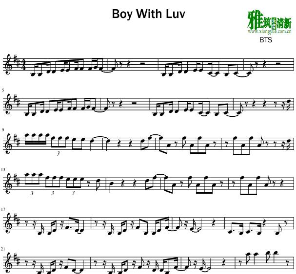 BTS - Boy With Luv小提琴谱