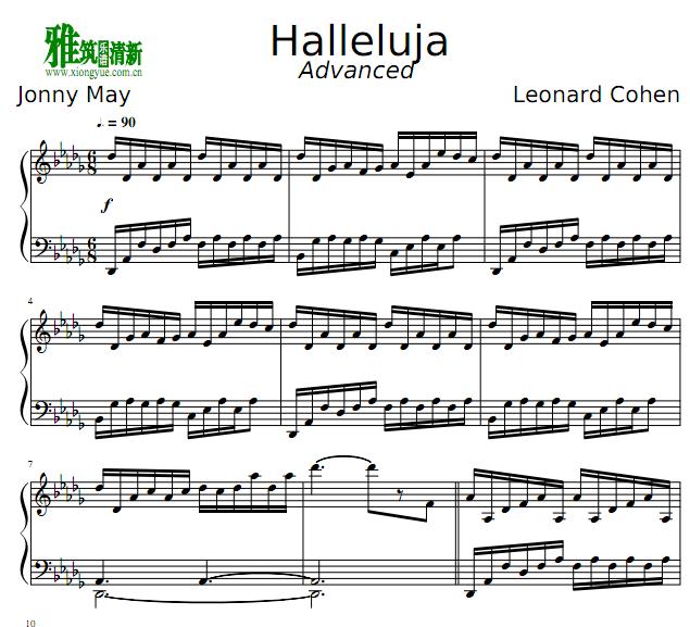 Jonny May - Halleluja钢琴谱