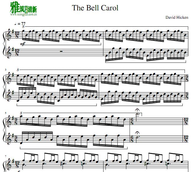 David Hicken - The Bell Carol钢琴谱