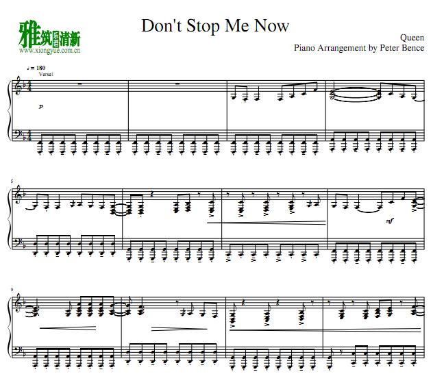 Peter Bence - Don't Stop Me Now钢琴谱