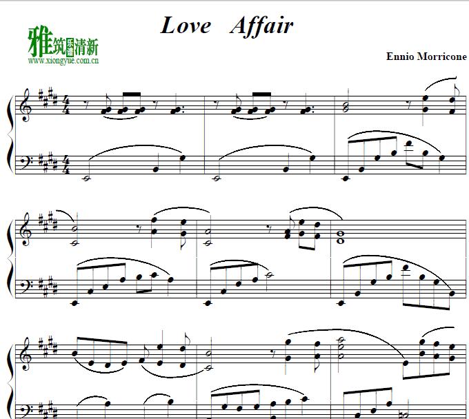 Love Affair钢琴谱