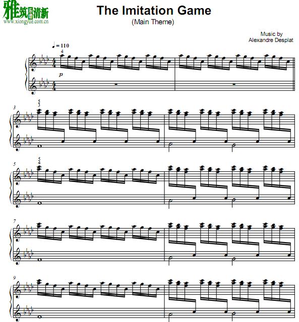 Patrik Pietschmann 版The Imitation Game钢琴谱