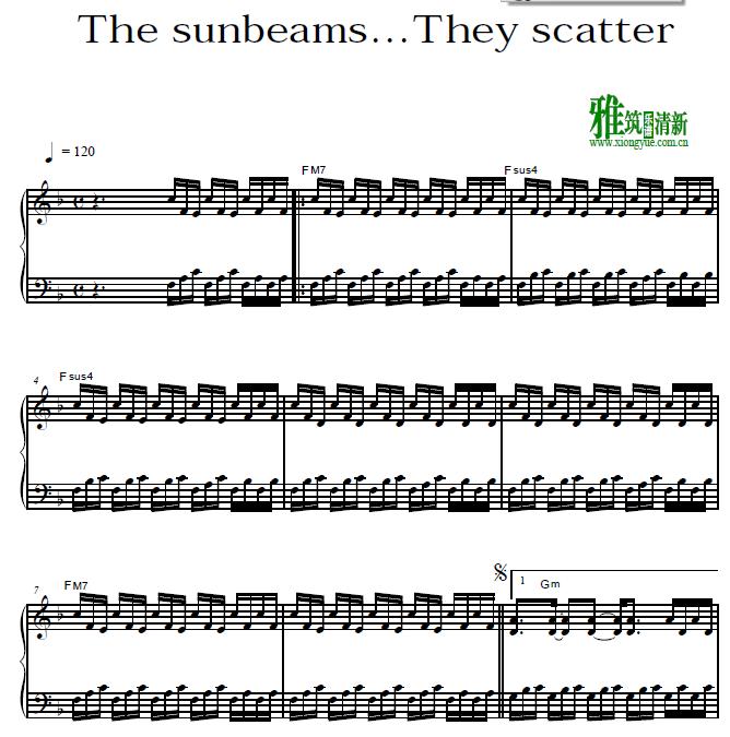 Yiruma 李闰珉 - The Sunbeams They Scatter钢琴谱