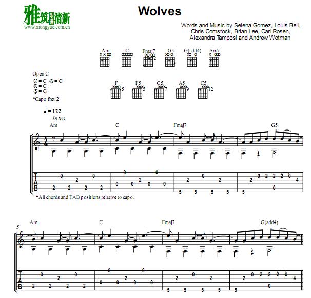 eddie - wolves吉他谱