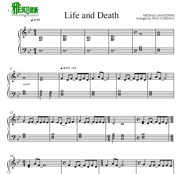 Paul Cardall - Life and Death钢琴谱