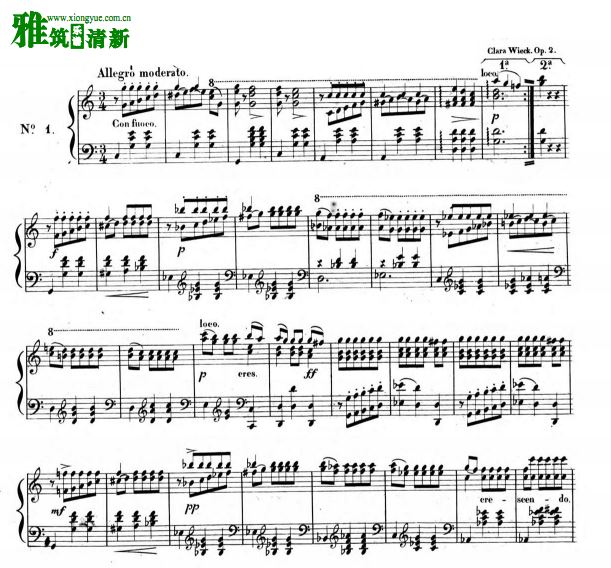 克拉拉·舒曼 随想圆舞曲钢琴谱 Caprices op2