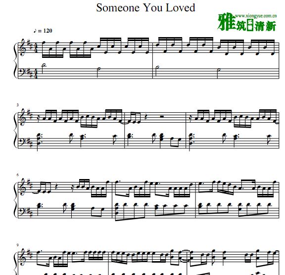 Lewis Capaldi - Someone You Loved钢琴谱