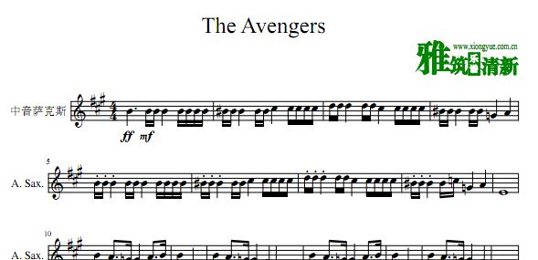 复仇者联盟 The Avengers 中音萨克斯谱