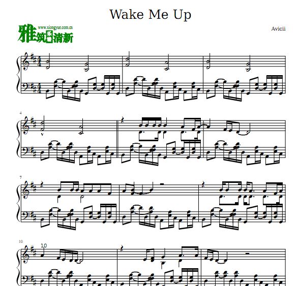 wake me up钢琴谱,without you钢琴谱 avicii - wake me up钢琴谱