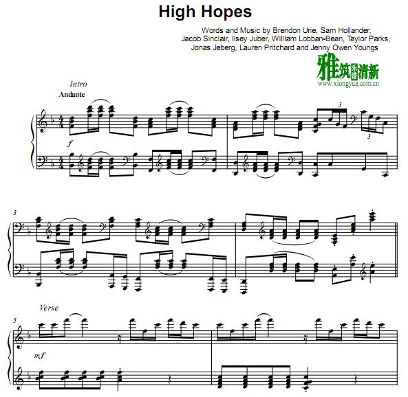 Francesco Parrino版High Hopes钢琴谱