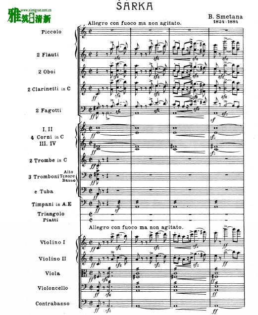Smetana 我的祖国 萨尔卡交响乐总谱