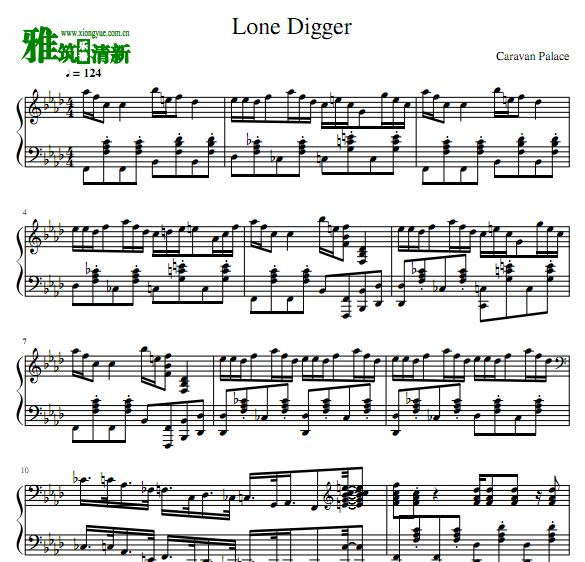Caravan Palace - Lone Digger钢琴独奏谱
