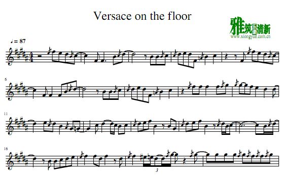 Versace On The Floor萨克斯谱
