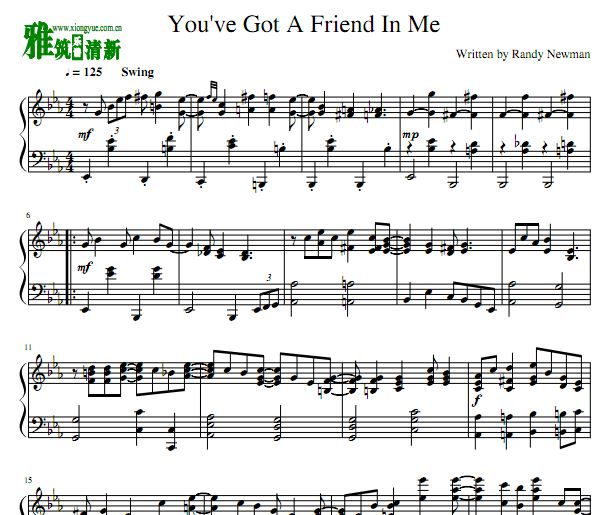 You've Got A Friend In Me钢琴谱
