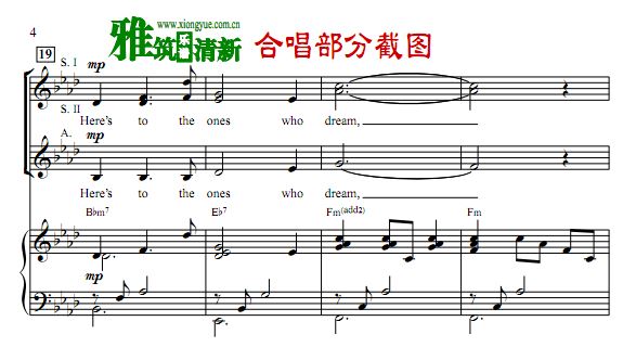 Audition三声部 SSA合唱谱钢琴伴奏谱