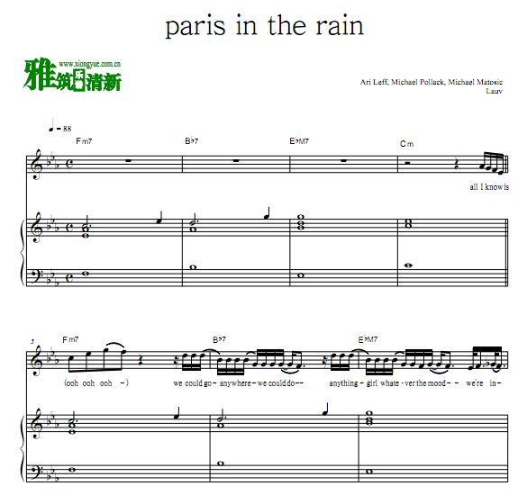 Lauv - paris in the rain  