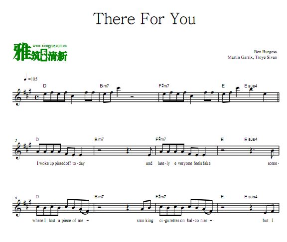 Martin Garrix,Troye Sivan - There For You歌谱