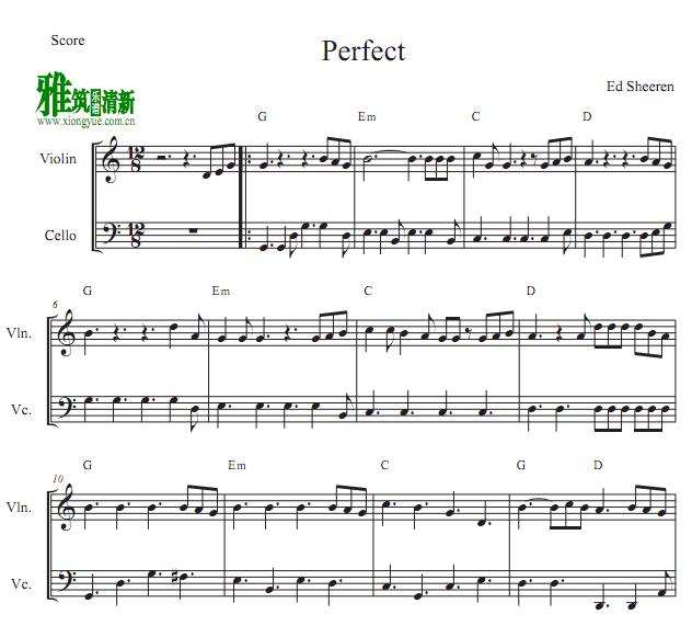 Perfect 小提琴大提琴重奏谱