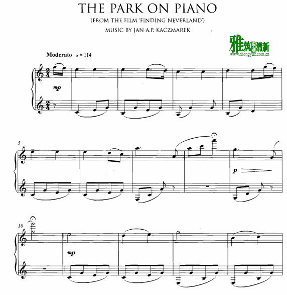 寻找梦幻岛the Park on Piano钢琴谱