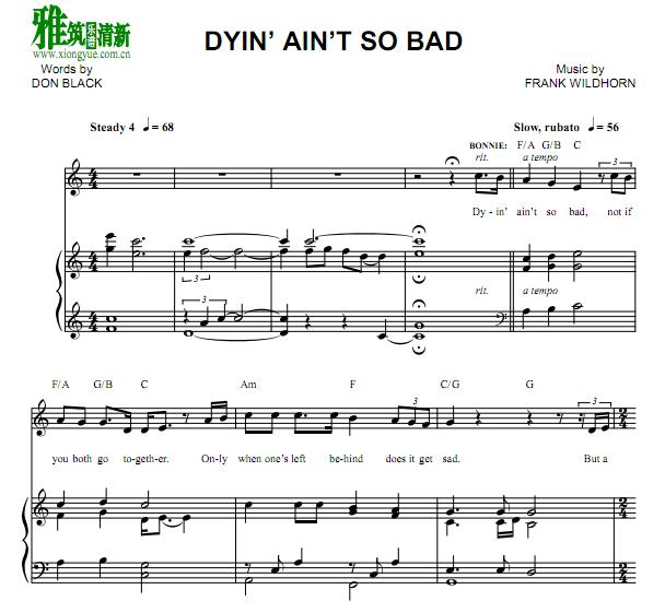 ۴ Bonnie and Clyde - Dyin' Ain't So Badٰ