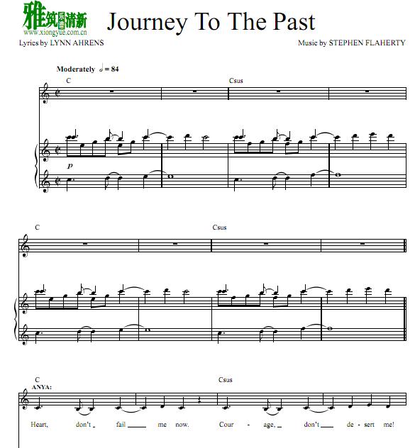 Anastasia真假公主Journey To the Past钢琴谱 正谱