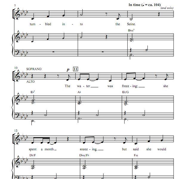 LALALAND - Audition SAB三声部合唱钢琴伴奏谱