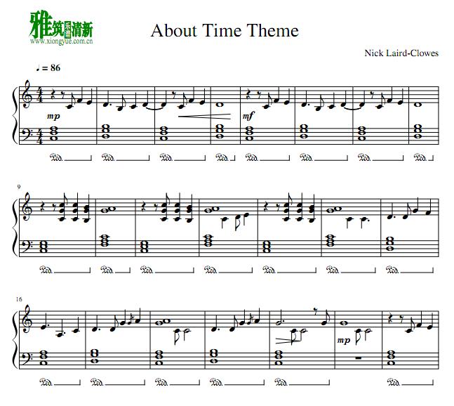 About time Theme钢琴谱