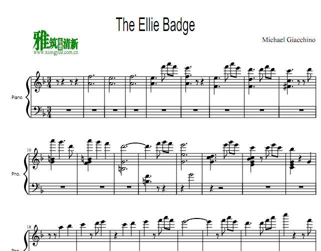 The Ellie Badge钢琴谱