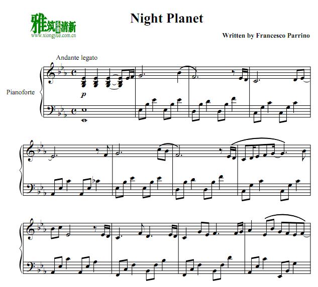 Francesco Parrino - Night Planet钢琴谱