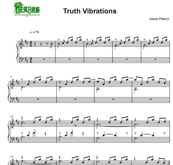 Alexis Ffrench - Truth Vibrations钢琴谱