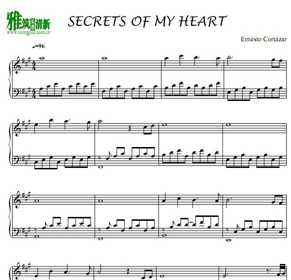 Ernesto Cortazar - SECRETS OF MY HEART钢琴谱