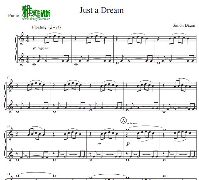simon daum - Just a Dream钢琴谱