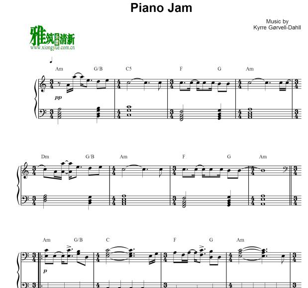 Kygo - Piano Jam钢琴谱