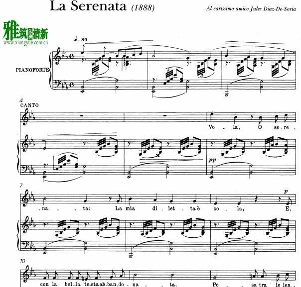托斯蒂La serenata小夜曲声乐谱