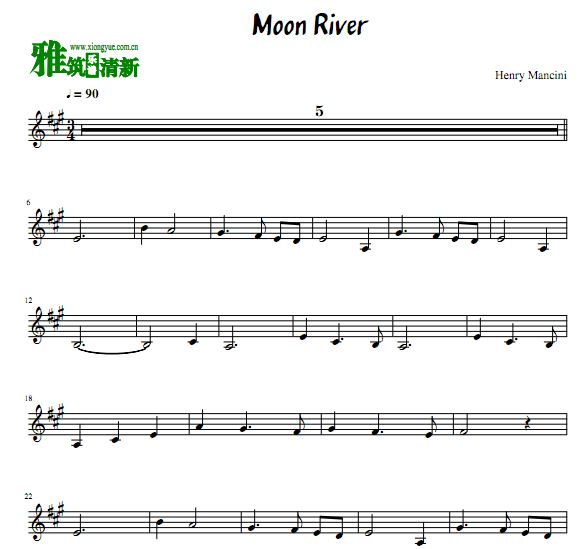 Moon River小号谱