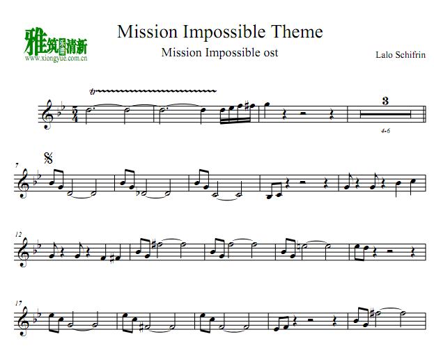 碟中谍 Mission Impossible 小提琴谱