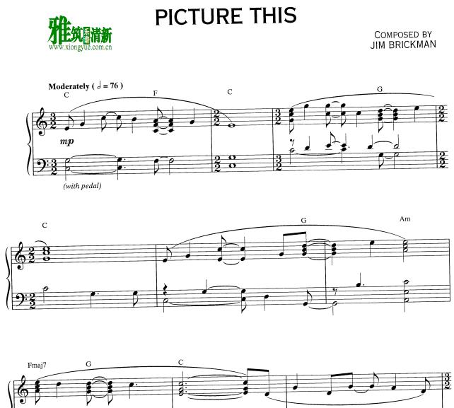 Jim brickman - Picture This钢琴谱