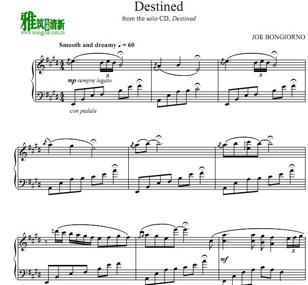 Joe Bongiorno - Destined钢琴谱