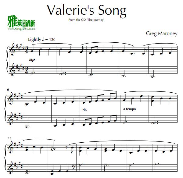 Greg Maroney - Valerie's Song