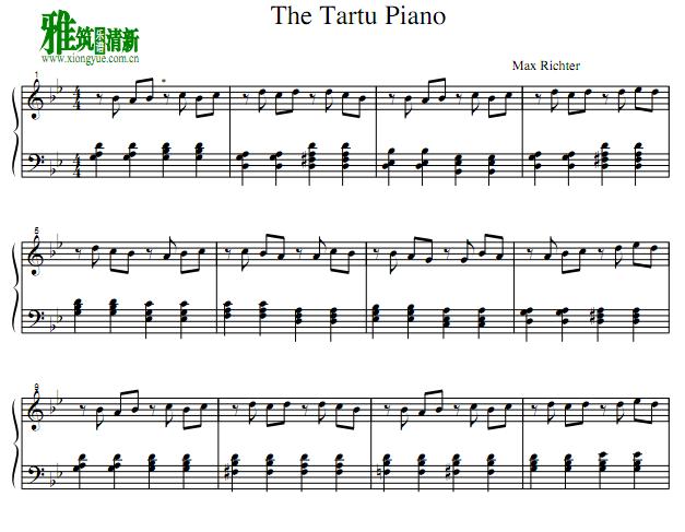 Max Richter - The Tartu钢琴谱