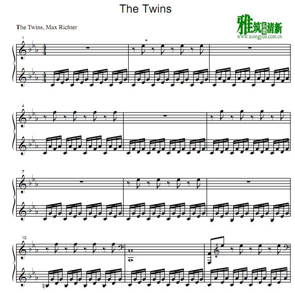 Max Richter - The Twins (Prague)钢琴谱