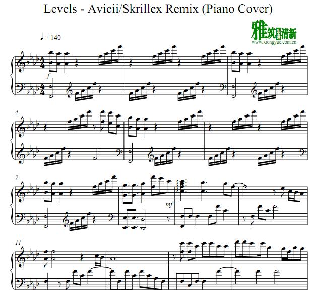 Avicii - Levels钢琴谱