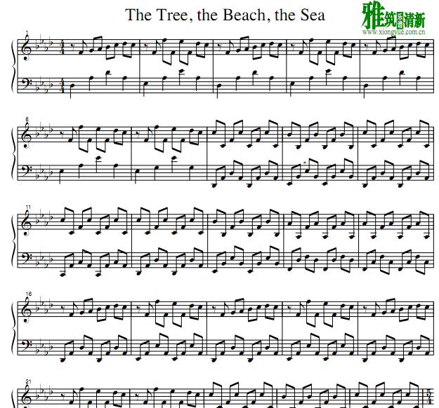 Max Richter - The Tree, the Beach, the Sea钢琴谱