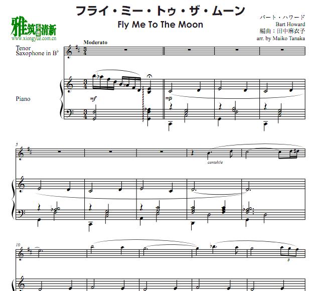 佐川鮎子 Fly Me To The Moon萨克斯钢琴