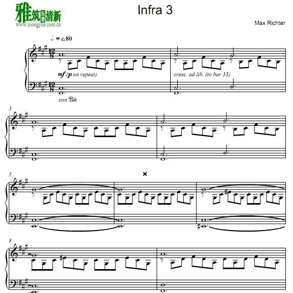 Max Richter - Infra 3钢琴谱